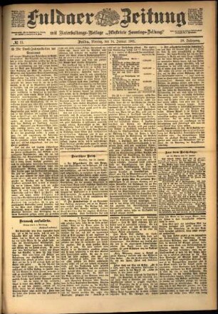 Ausgabe vom Montag, den 14. Januar 1901.