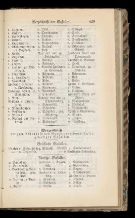 Verzeichnis der zum Lehenhofe des Großherzogthums Fulda gehörigen Vasallen.
