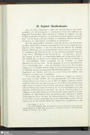 III. Kapitel: Quellenkunde