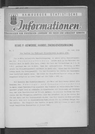 Der Fremdenverkehr im Monat Januar 1954 : Nr. 5