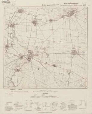 4033 Gröningen, Topographische Karte 1:25000 (4cm - Karte)