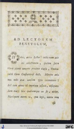 Ad Lectorem Benevolum.
