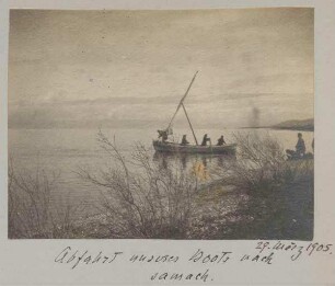 29. März 1905. Abfahrt unseres Boots nach samach [See Genezareth].
