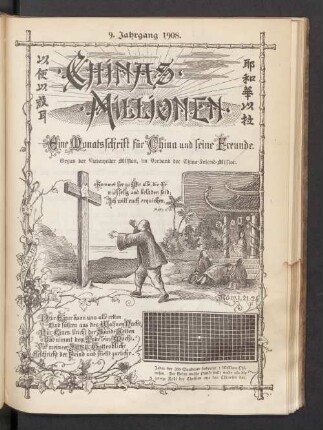 9.1908: Chinas Millionen : Organ d. Deutschen Zweiges der China-Inland-Mission ... Liebenzell