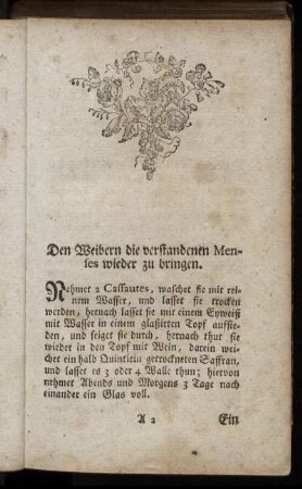 Den Weibern die verstandenen Menses wieder zu bringen – Den englischen Punsch zu machen