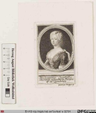 Bildnis Philippine Charlotte, Herzogin zu Braunschweig-Lüneburg-Wolfenbüttel, geb. Prinzessin von Preußen
