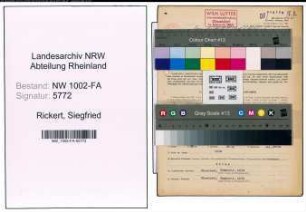 Entnazifizierung Siegfried Rickert, geb. 27.03.1915 (Kaufm.Angest.)