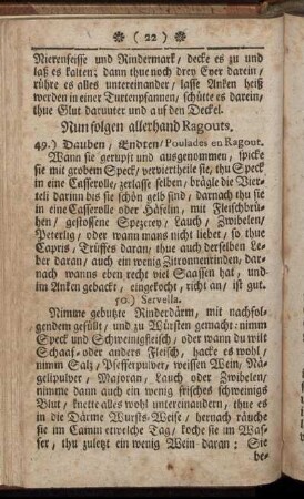 Nun folgen allerhand Ragouts.