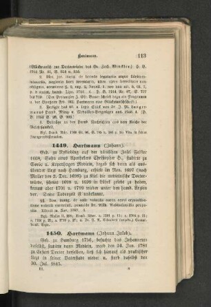 1450. Hartmann (Johann Jakob).