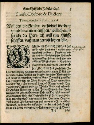 Eine Christliche Jubelpredigt.