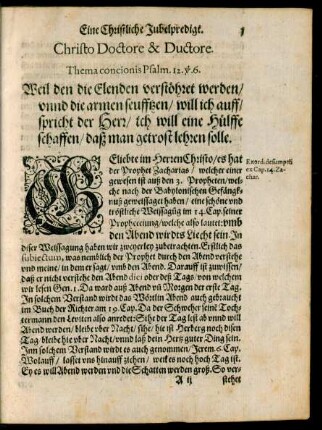 Eine Christliche Jubelpredigt.