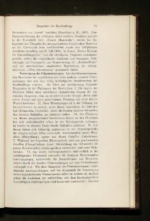 Verzweigung des Primatenstammes.