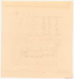 Gartenanlage Brühler Straße (Wohnungen für Belgische Besatzungsangehörige), Köln: Gartenanlagen an den Einfamilienhäusern Typ XR (Block A und E): Grundriss 1:200