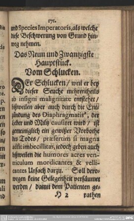 Das Neun und Zwantzigste Hauptstück. Vom Schlucken