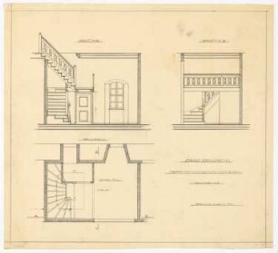 Schloss Erxleben Umbau I: Treppe vom DG zum Speicher 1:20