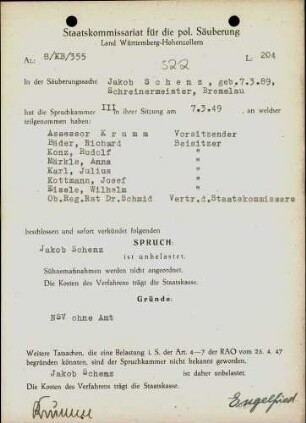 Schenz, Jakob