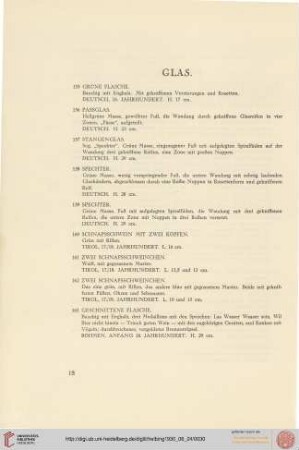 Glas (Nr. 155-163)