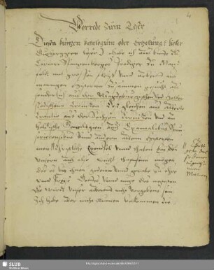 Vorrede zum Leser