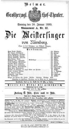 Die Meistersinger von Nürnberg