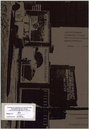 Gutachten: Bestandsaufnahme von 3 Blöcken in der Luisenstadt, Berlin-Mitte