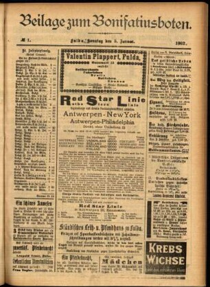 Zweite Ausgabe vom Sonntag, den 05. Januar 1902.