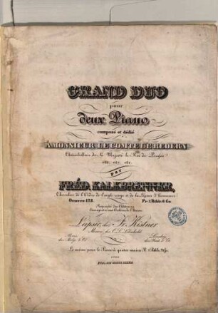 Grand duo pour deux piano : oeuvre 128