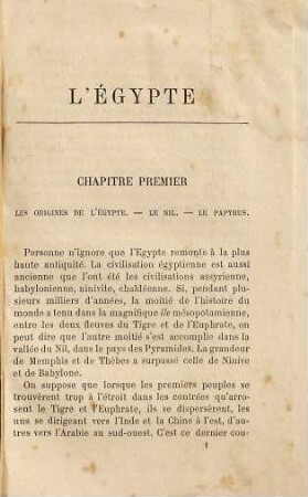 L'Égypte : Ouvrage illustré de 87 gravures sur bois, et accompagné d'une A. de la Haute et de la Basse-Égypte