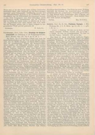 308-314 [Rezension] Achelis, E. Chr., Praktische Theologie. 2 Bde
