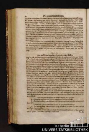 Cap. II. Hierauff folget nun die Information zum Füllen.