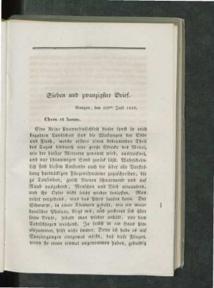 Sieben und zwanzigster Brief.