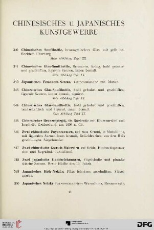 Chinesisches u. Japanisches Kunstgewerbe (Nr.340-415)
