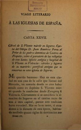 Viage literario a las iglesias de España, 4