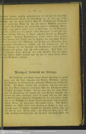 Markgraf Friedrich der Strenge