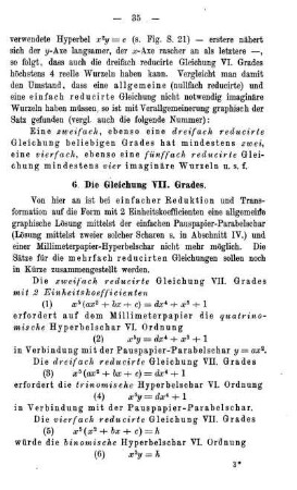 6. Die Gleichung VII. Grades.