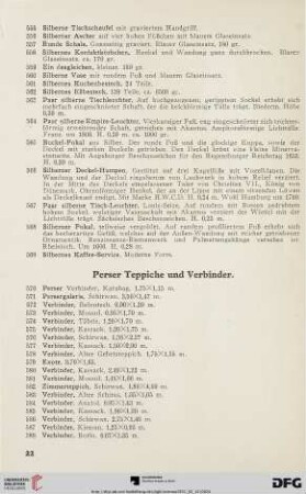 Perser Teppiche und Verbinder (Nr. 570-623)