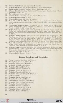 Perser Teppiche und Verbinder (Nr. 570-623)
