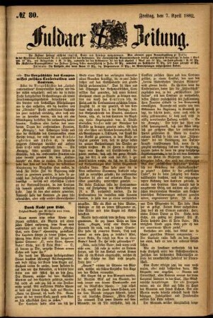 Ausgabe vom Freitag, den 07. April 1882.