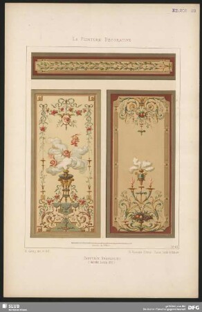 Panäle mit Arabesken (Stil Louis XVI)