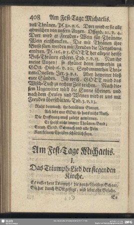 Am Fest-Tage Michaelis