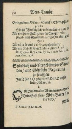 Stündlich umb Vergebung der Sünden/ und Göttliche Regierung zu seuffzen.