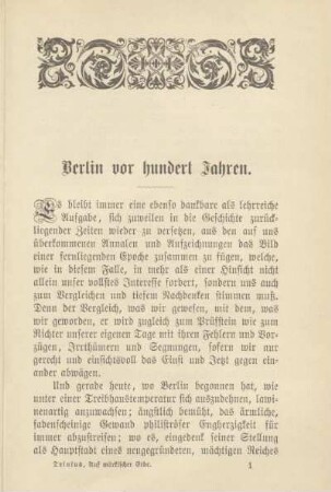 Berlin vor hundert Jahren