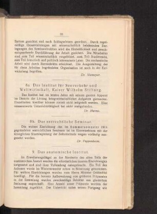 8b. Das seerechtliche Seminar.