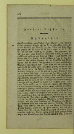 Fuenfter Abschnitt. Australien