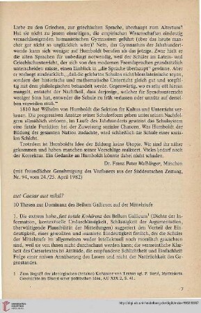 25: Aut Caesar aut nihil? : 10 Thesen zur Dominanz des Bellum Gallicum auf der Mittelstufe