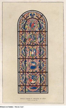 Stifts Kirche St' Cunibert in Cöln, Fenster aus dem Chor, Tafel 72