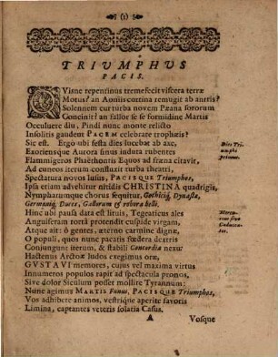 Triumphus pacis Osnabrugensis et Noribergensis heroico carmine adumbratus