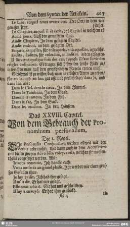 Das XXVIII. Capitel. Von dem Gebrauch der Pronominum personalium
