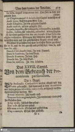 Das XXVIII. Capitel. Von dem Gebrauch der Pronominum personalium