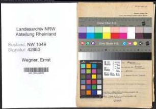 Entnazifizierung Ernst Wegner , geb. 27.11.1912 (Vermessungsinspektor)