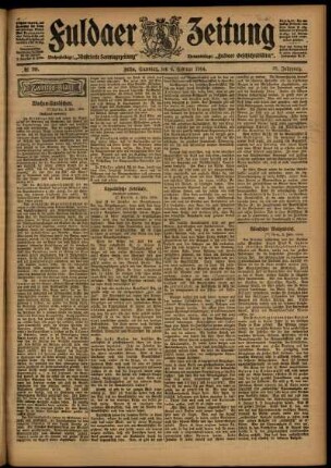 Zweite Ausgabe vom Samstag, den 06. Februar 1904.